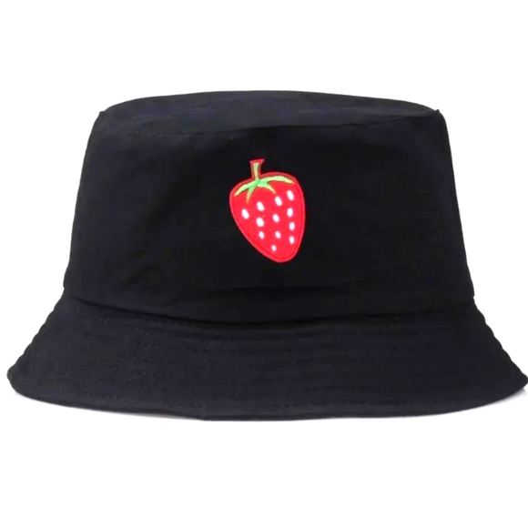 Accessories - Big Strawberry Bucket Hat Cap Cotton Fishing Boonie Brim visor Sun Safari Summer